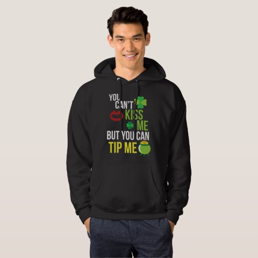 Bartender St Patricks Day Waitress Waiter Server Hoodie (Voorkant volledig)