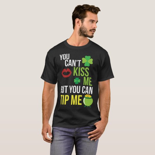 Bartender St Patricks Day Waitress Waiter Server T-shirt (Voorkant volledig)