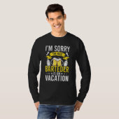 Bartender staat op het stopzetten van de vaccinati t-shirt (Voorkant volledig)