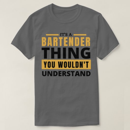 BARTENDER Sticker T-shirt (Design voorkant)