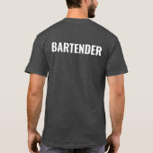 Bartender T-shirt uniform met persoonlijke naam en (Achterkant)