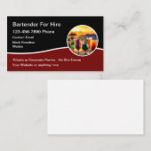 Bartender Te Huur Moderne Koele Visitekaartjes (Voorkant / Achterkant)