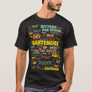 Bartender-terminologie Algemeen gebruikte bartende T-shirt