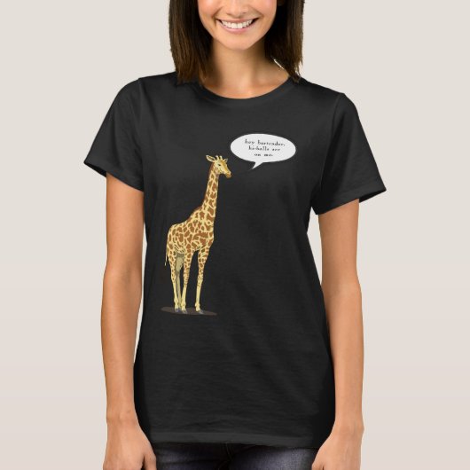 Bartender The Highballs Are On The Giraffe T-shirt (Voorkant)
