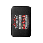 Bartender Ugly KerstSweater Gift Funny Barten Badmat (Voorkant Verticaal)