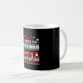 Bartender Ugly KerstSweater Gift Funny Barten Koffiemok (Voorkant rechts)