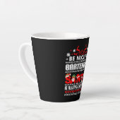 Bartender Ugly KerstSweater Gift Funny Barten Latte Mok (Linkerhoek)