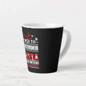 Bartender Ugly KerstSweater Gift Funny Barten Latte Mok (Rechterhoek)
