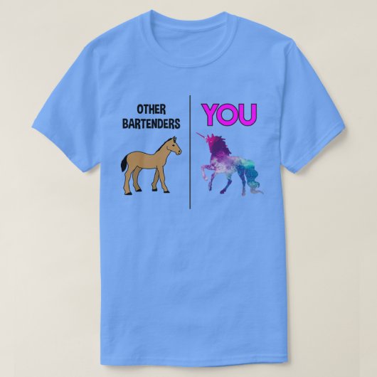 Bartender Unicorn 2 T-shirt (Design voorkant)