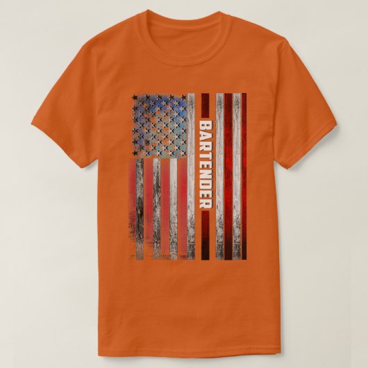Bartender US Flag T-shirt (Design voorkant)