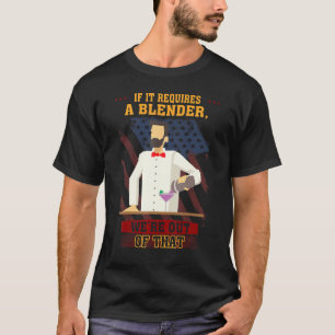 Bartender vereist een Blender Humor Graphic T-shirt