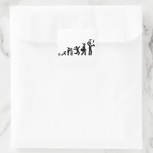 Bartender Vierkante Sticker (Tas)