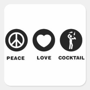 Bartender Vierkante Sticker