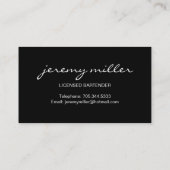 Bartender Visitekaartje (Achterkant)