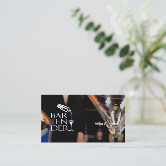 Bartender Visitekaartje (Staand voorkant)