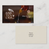 Bartender Visitekaartje (Voorkant / Achterkant)