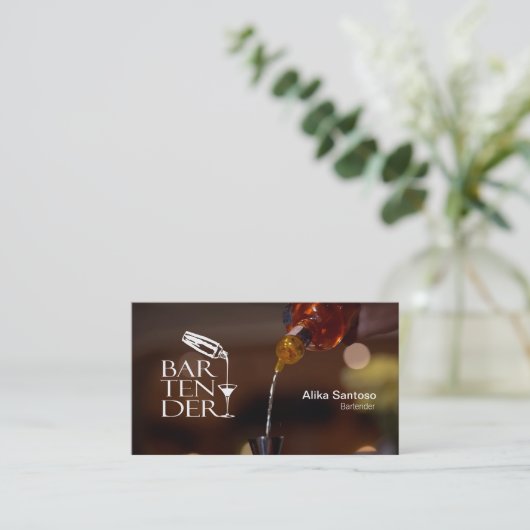 Bartender Visitekaartje (Staand voorkant)