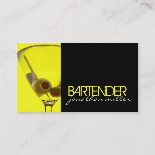 Bartender Visitekaartje (Voorkant)