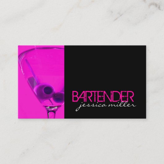 Bartender Visitekaartje (Voorkant)