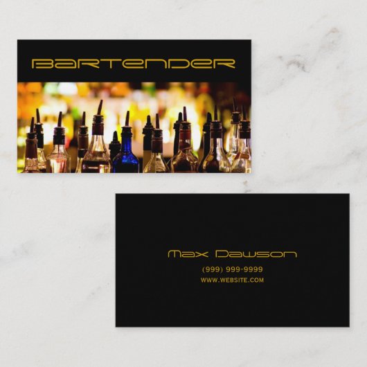 Bartender Visitekaartje (Voorkant / Achterkant)