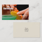 Bartender Visitekaartje (Voorkant / Achterkant)