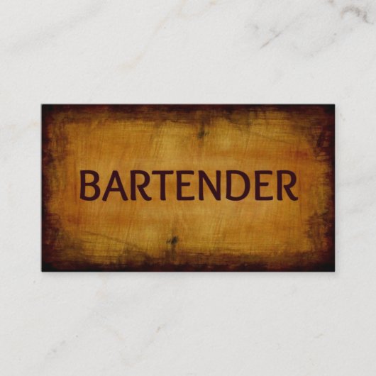 Bartender Visitekaartje (Voorkant)