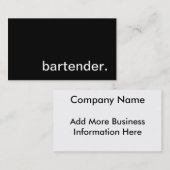 Bartender Visitekaartje (Voorkant / Achterkant)