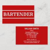Bartender Visitekaartje (Voorkant / Achterkant)