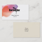 Bartender Visitekaartje (Voorkant / Achterkant)