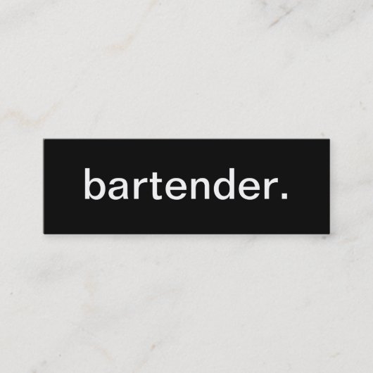 Bartender Visitekaartje (Voorkant)