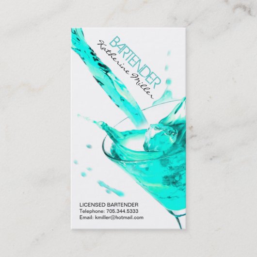 Bartender Visitekaartje (Voorkant)