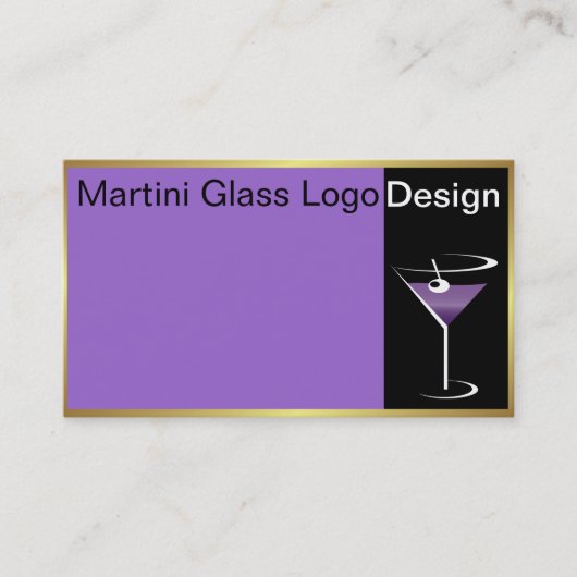 Bartender Visitekaartje Martini Logo (Voorkant)