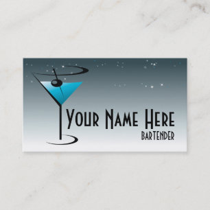 Bartender Visitekaartje Martini Logo