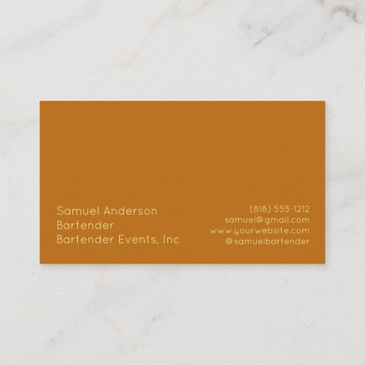 Bartender Visitekaartjes (Achterkant)