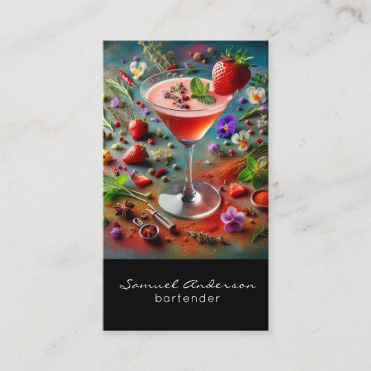 Bartender Visitekaartjes (Voorkant)