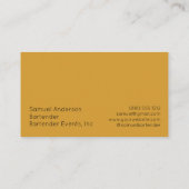 Bartender Visitekaartjes (Achterkant)