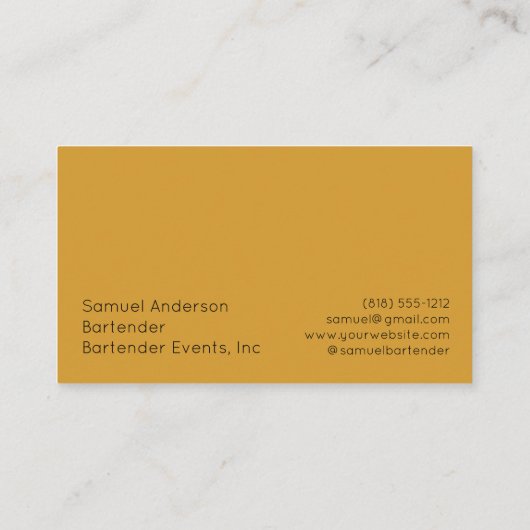 Bartender Visitekaartjes (Achterkant)