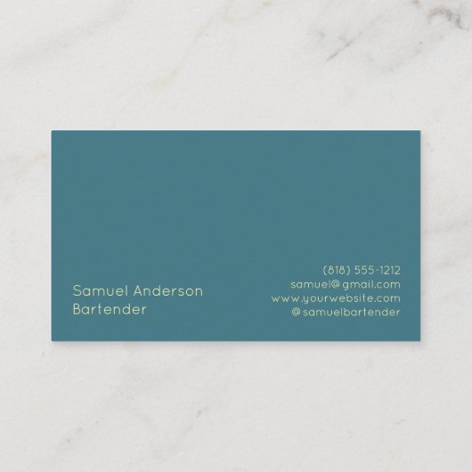 Bartender Visitekaartjes (Achterkant)