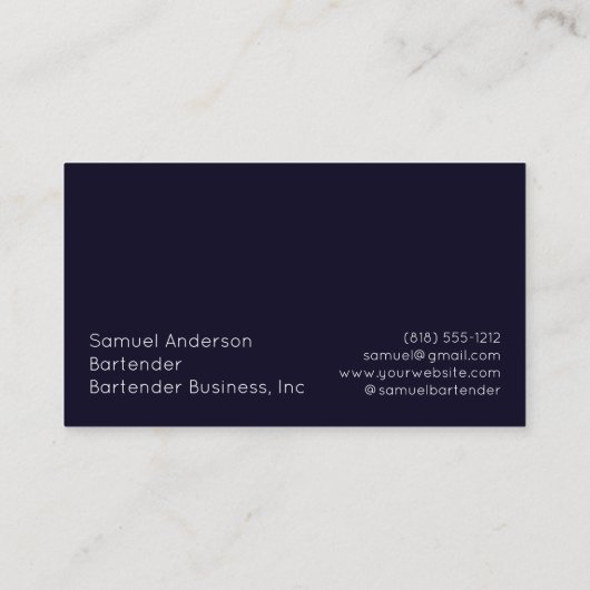 Bartender Visitekaartjes (Achterkant)