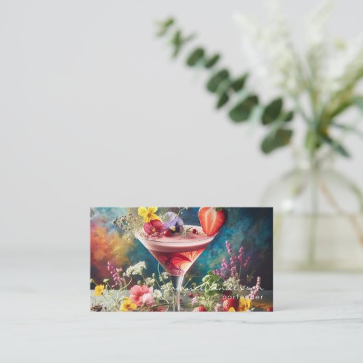 Bartender Visitekaartjes (Staand voorkant)