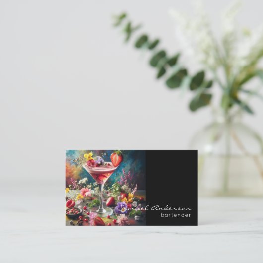 Bartender Visitekaartjes (Staand voorkant)