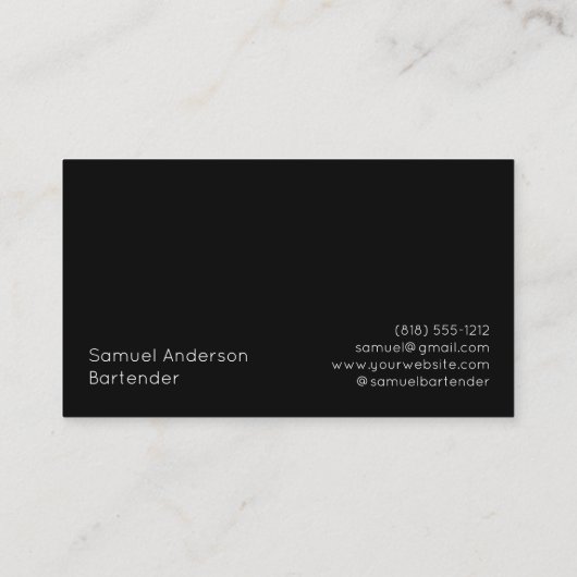 Bartender Visitekaartjes (Achterkant)