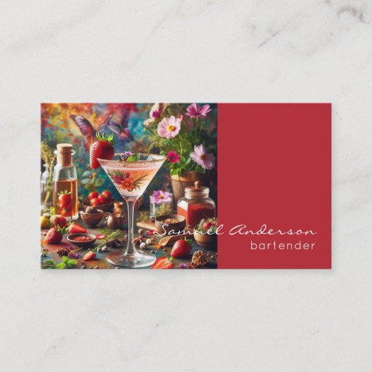 Bartender Visitekaartjes (Voorkant)