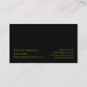 Bartender Visitekaartjes (Achterkant)