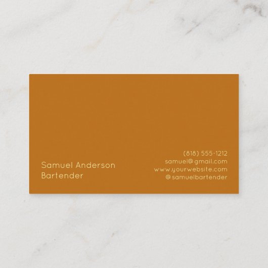 Bartender Visitekaartjes (Achterkant)