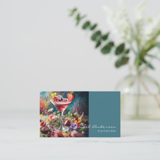 Bartender Visitekaartjes (Staand voorkant)