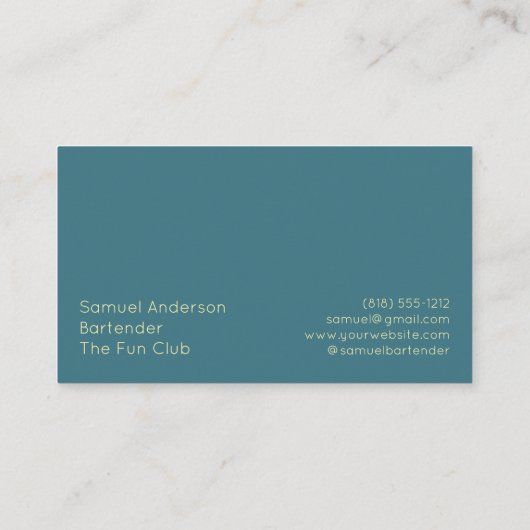 Bartender Visitekaartjes (Achterkant)