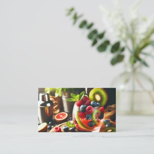 Bartender Visitekaartjes (Staand voorkant)