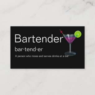 Bartender Visitekaartjes