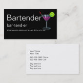 Bartender Visitekaartjes (Voorkant / Achterkant)